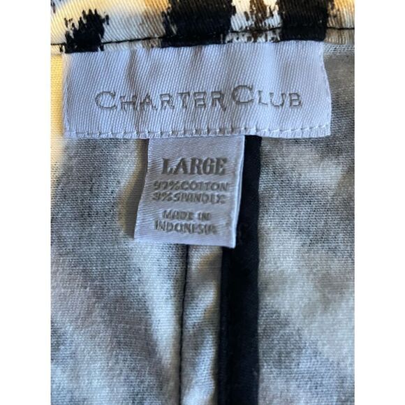 Charter Club Zebra Print Women’s Shacket-Style Jacket/Blazer Top/Gold Button Acc - Picture 5 of 11